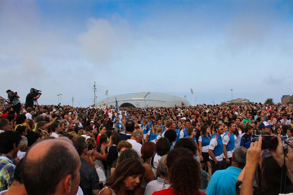 Opening Ceremony - Athletes Parade Amongst Thousands © ISAF 